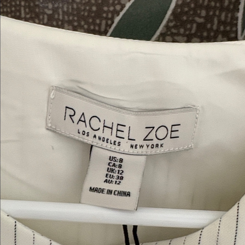 Rachel Zoe Ivory Pinstripe Buttoned Vest - Picture 2 of 5